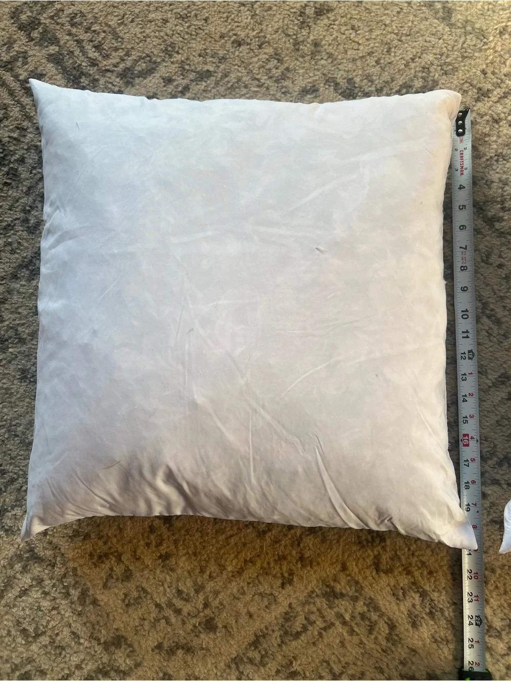 Set of 2, 20 x 20 feather decorative pillows. In great shape.